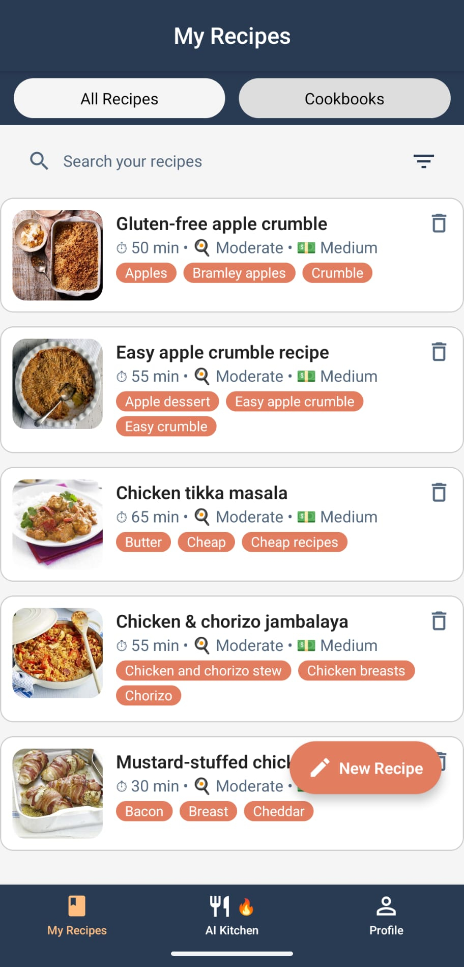 MyCookbook AI – app preview 1