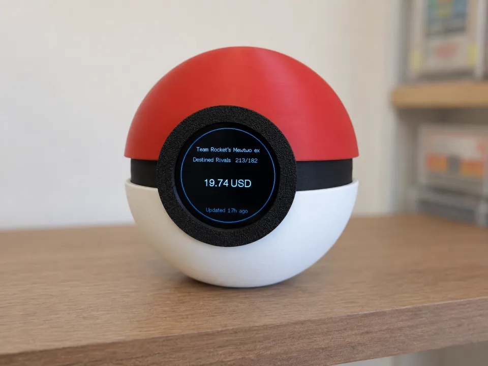 Pokémon TCG Tracker showing a card market price in USD